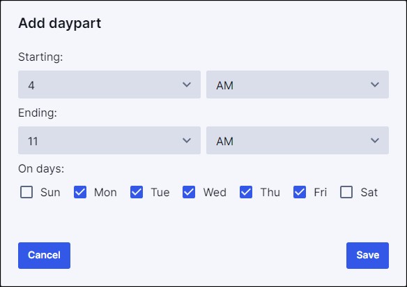 Add daypart
